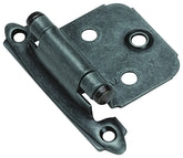 Amerock BP7139WI Hinge, 120 deg Hinge Opening, Self-Closing Close, Wrought Iron